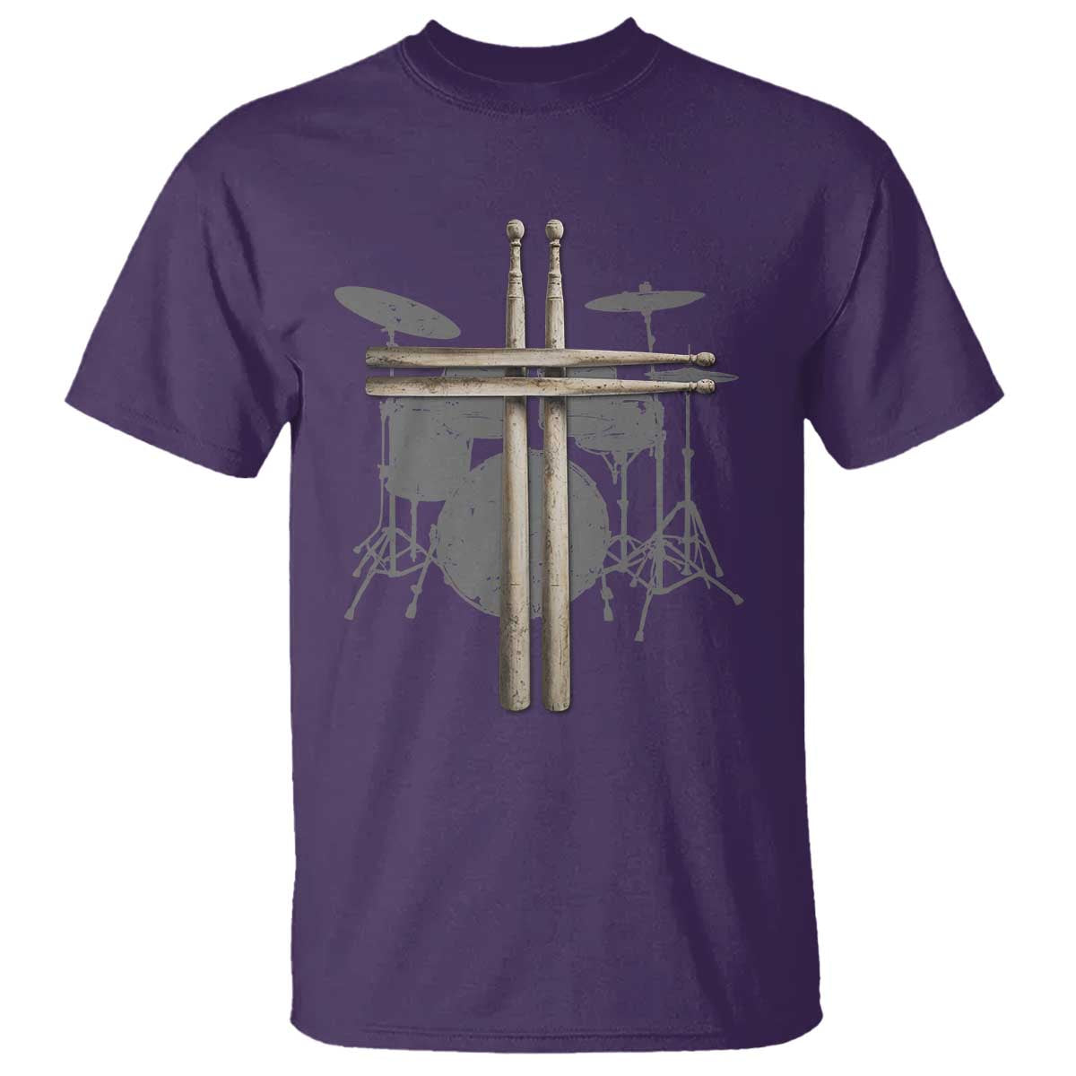 Christian Drummer T Shirt Drum Sticks Cross Percussionist Jesus Church