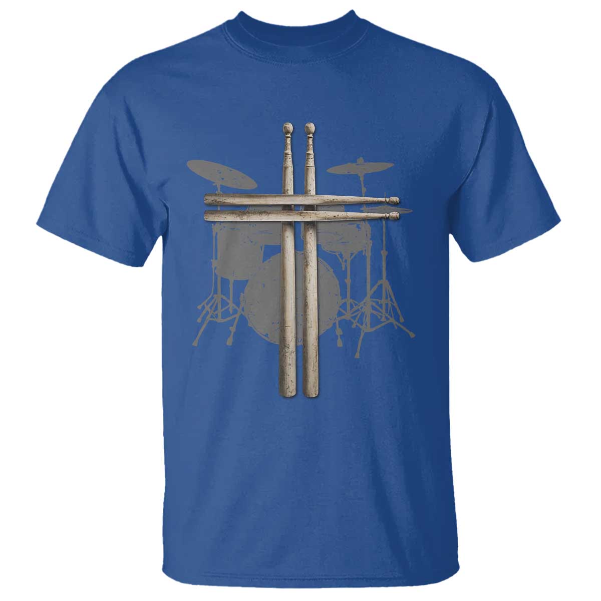 Christian Drummer T Shirt Drum Sticks Cross Percussionist Jesus Church