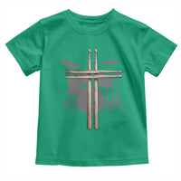 Christian Drummer Toddler T Shirt Drum Sticks Cross Percussionist Jesus Church