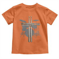 Christian Drummer Toddler T Shirt Drum Sticks Cross Percussionist Jesus Church