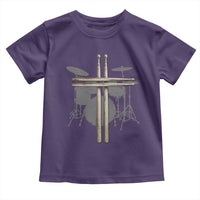 Christian Drummer Toddler T Shirt Drum Sticks Cross Percussionist Jesus Church