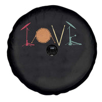 Retro Drummer Spare Tire Cover Drum Love Drums Drumline