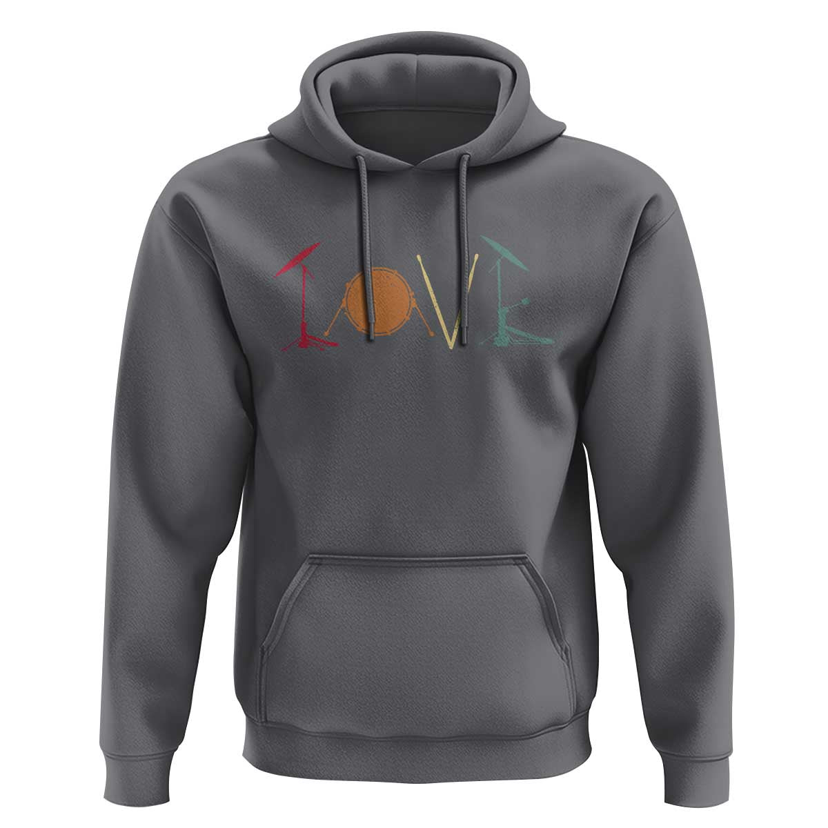 Retro Drummer Hoodie Drum Love Drums Drumline