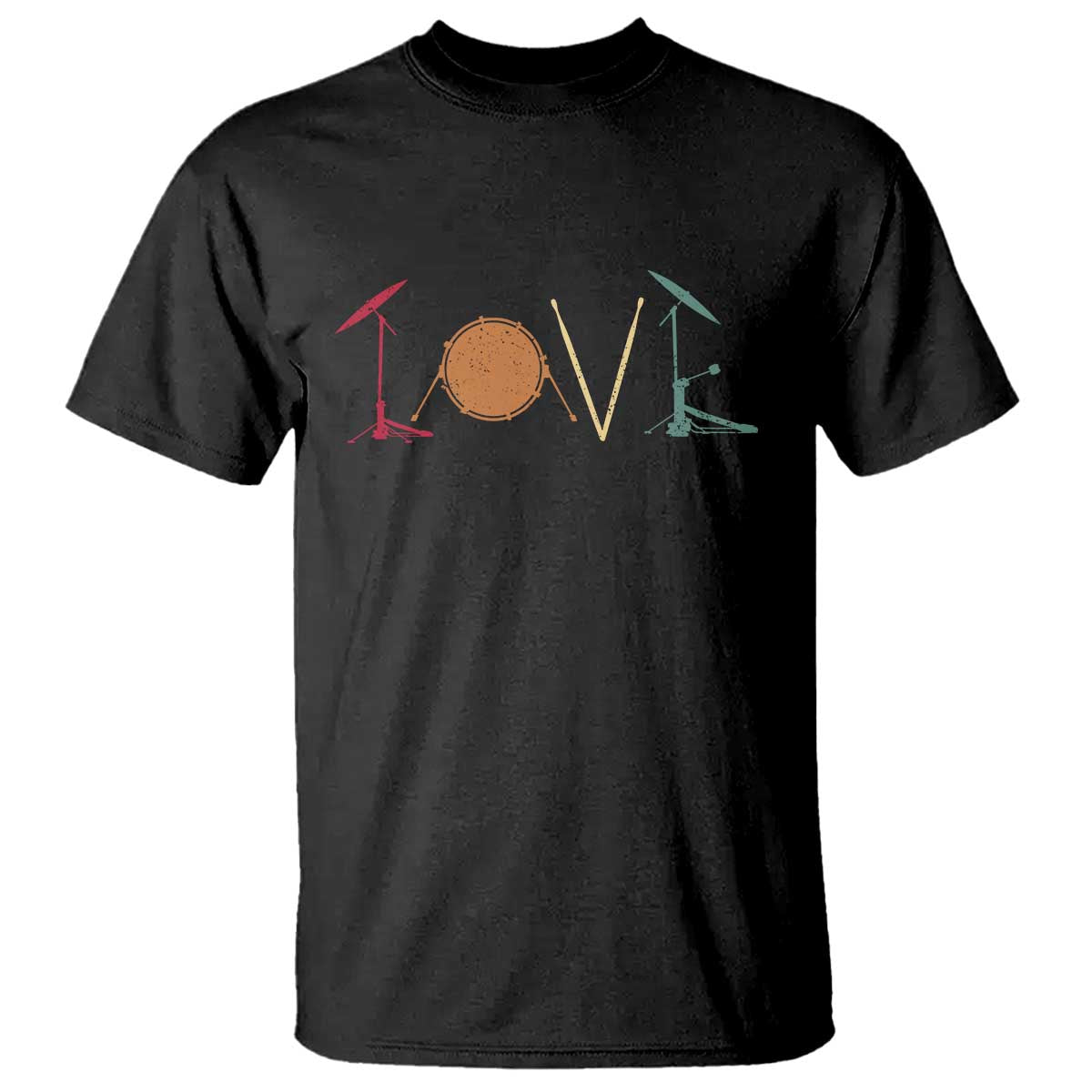 Retro Drummer T Shirt Drum Love Drums Drumline