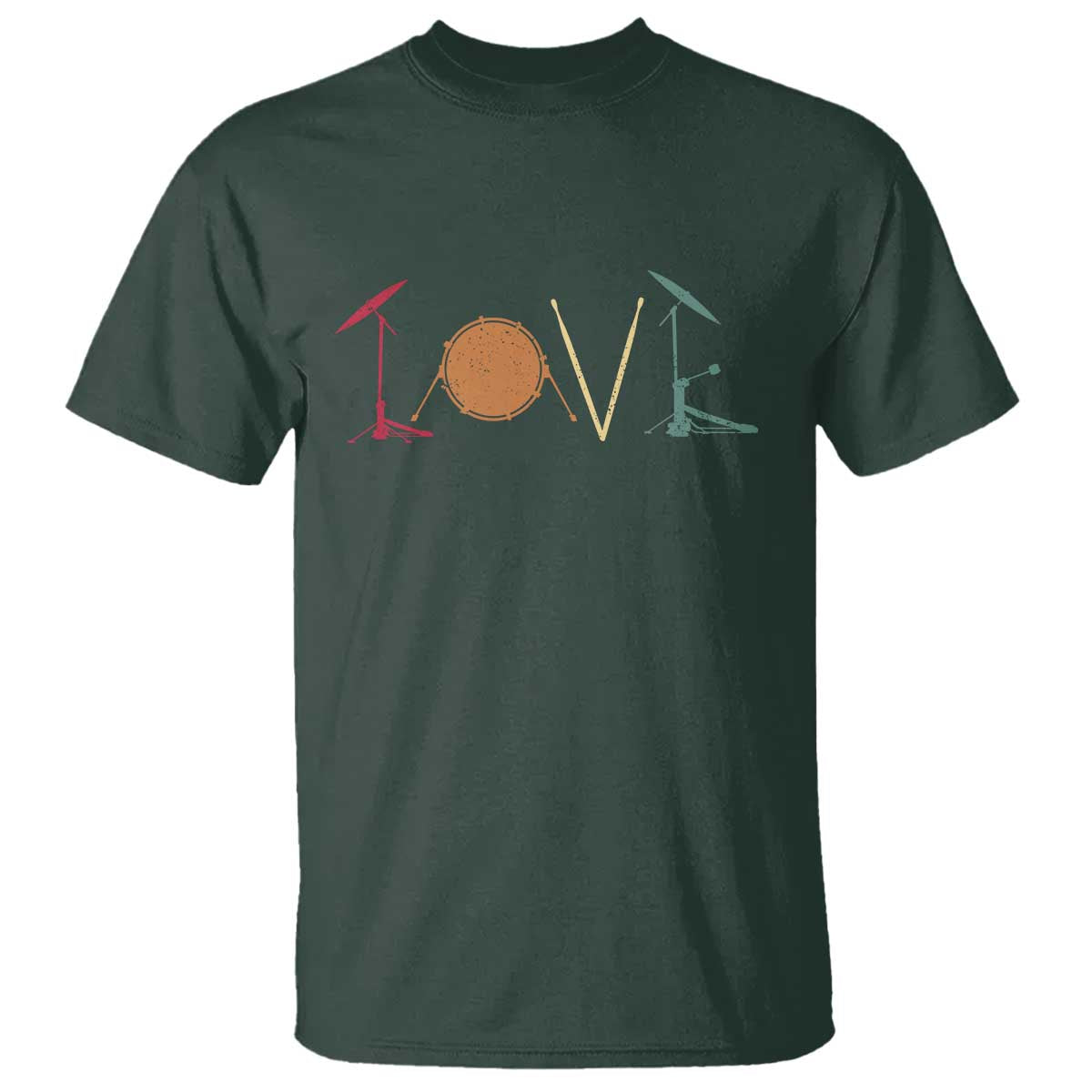 Retro Drummer T Shirt Drum Love Drums Drumline
