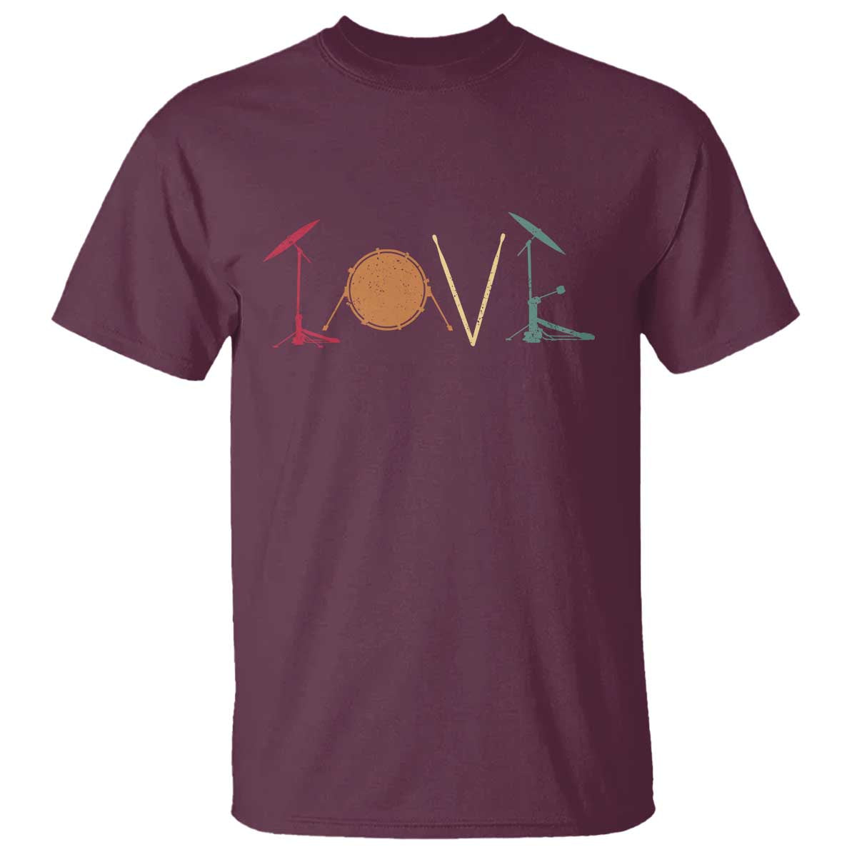 Retro Drummer T Shirt Drum Love Drums Drumline