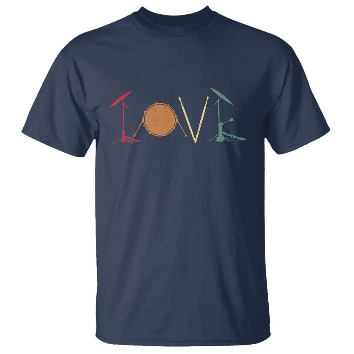 Retro Drummer T Shirt Drum Love Drums Drumline