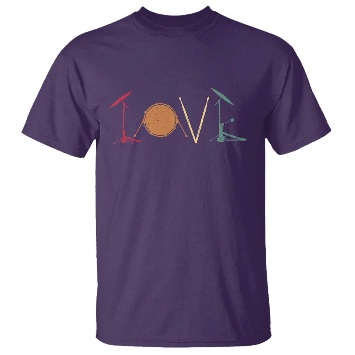 Retro Drummer T Shirt Drum Love Drums Drumline