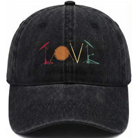 Retro Drummer Washed Cotton Baseball Cap Drum Love Drums Drumline