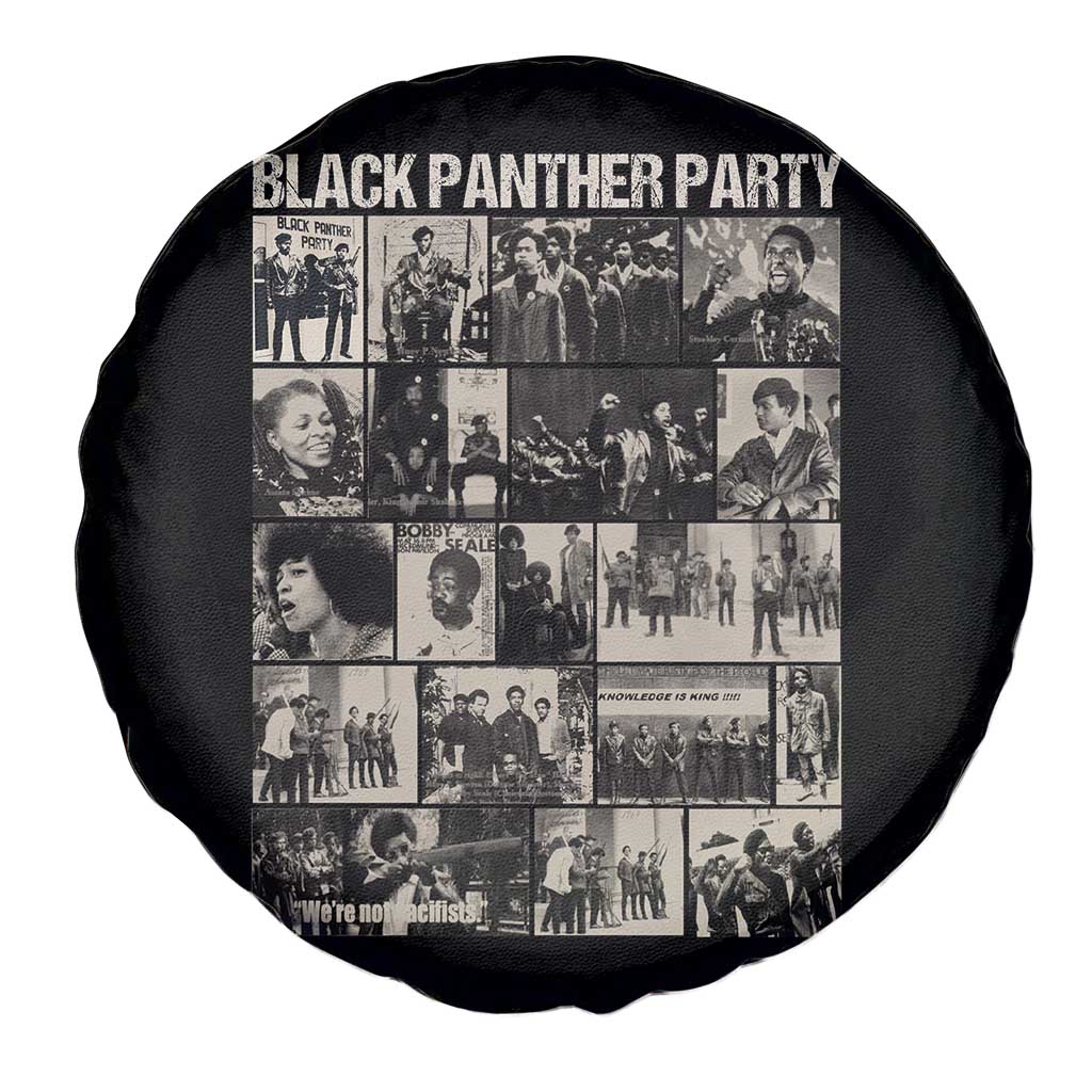 Vintage Black Panther Party Spare Tire Cover Huey P. Newton Bobby Seale Black History Month Juneteenth