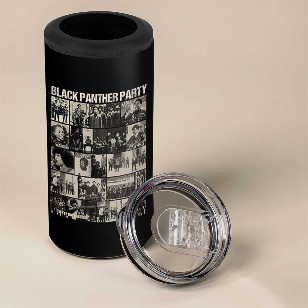 Vintage Black Panther Party 4 in 1 Can Cooler Tumbler Huey P. Newton Bobby Seale Black History Month Juneteenth