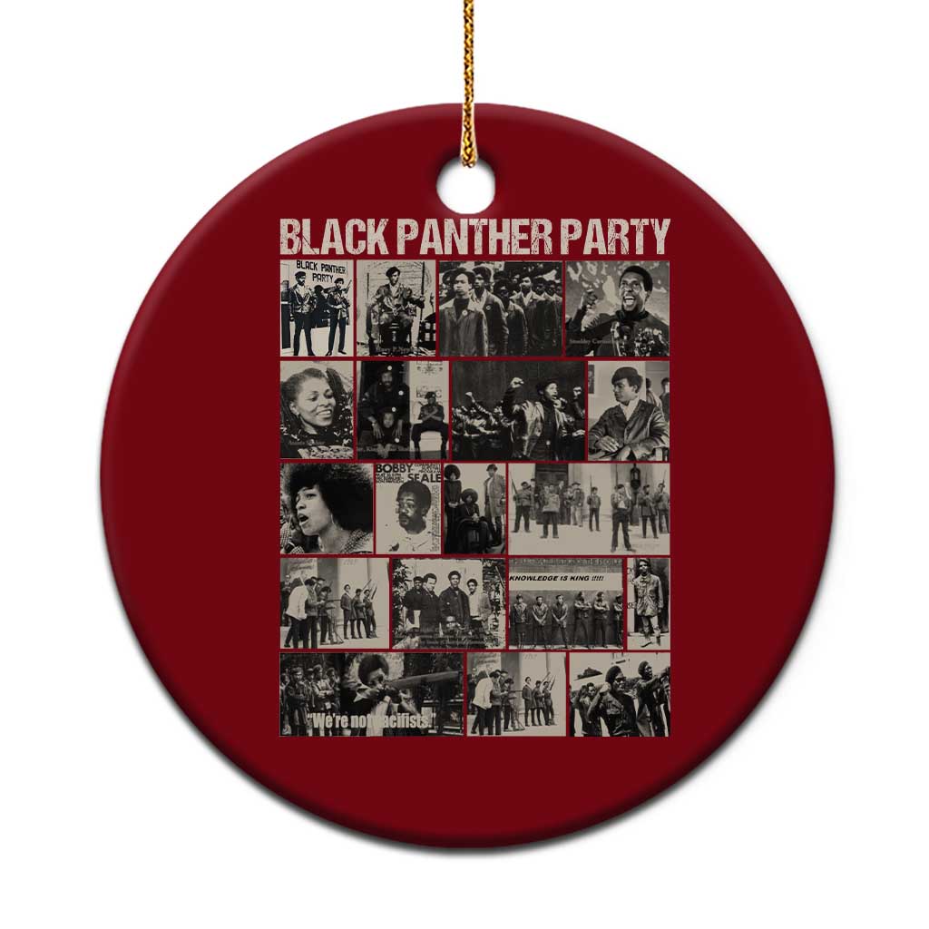 Vintage Black Panther Party Ceramic Ornament Huey P. Newton Bobby Seale Black History Month Juneteenth - Wonder Print Shop