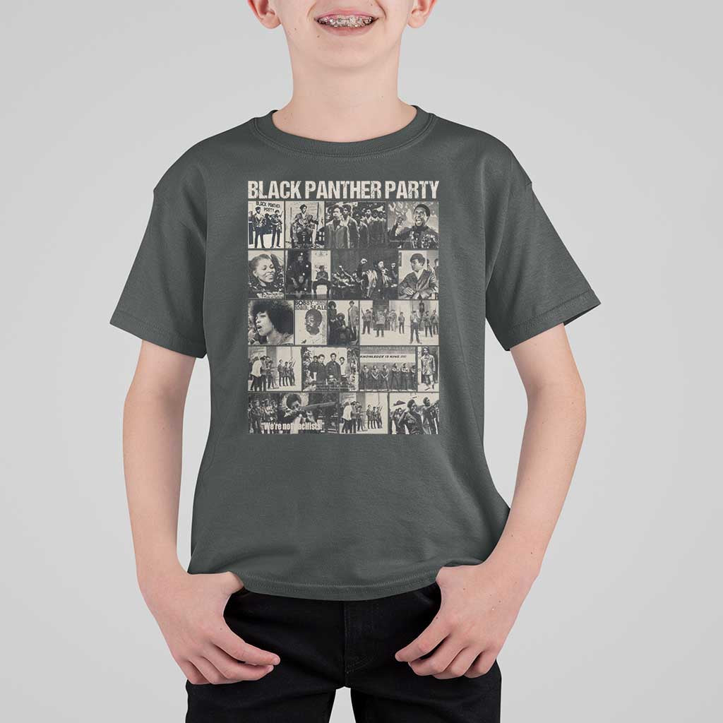Vintage Black Panther Party T Shirt For Kid Huey P. Newton Bobby Seale Black History Month Juneteenth