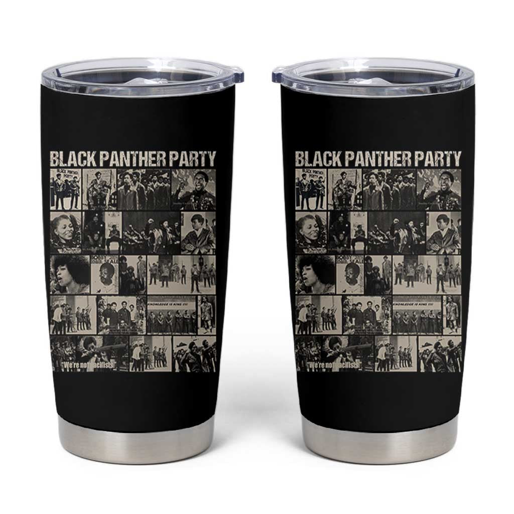 Vintage Black Panther Party Tumbler Cup Huey P. Newton Bobby Seale Black History Month Juneteenth