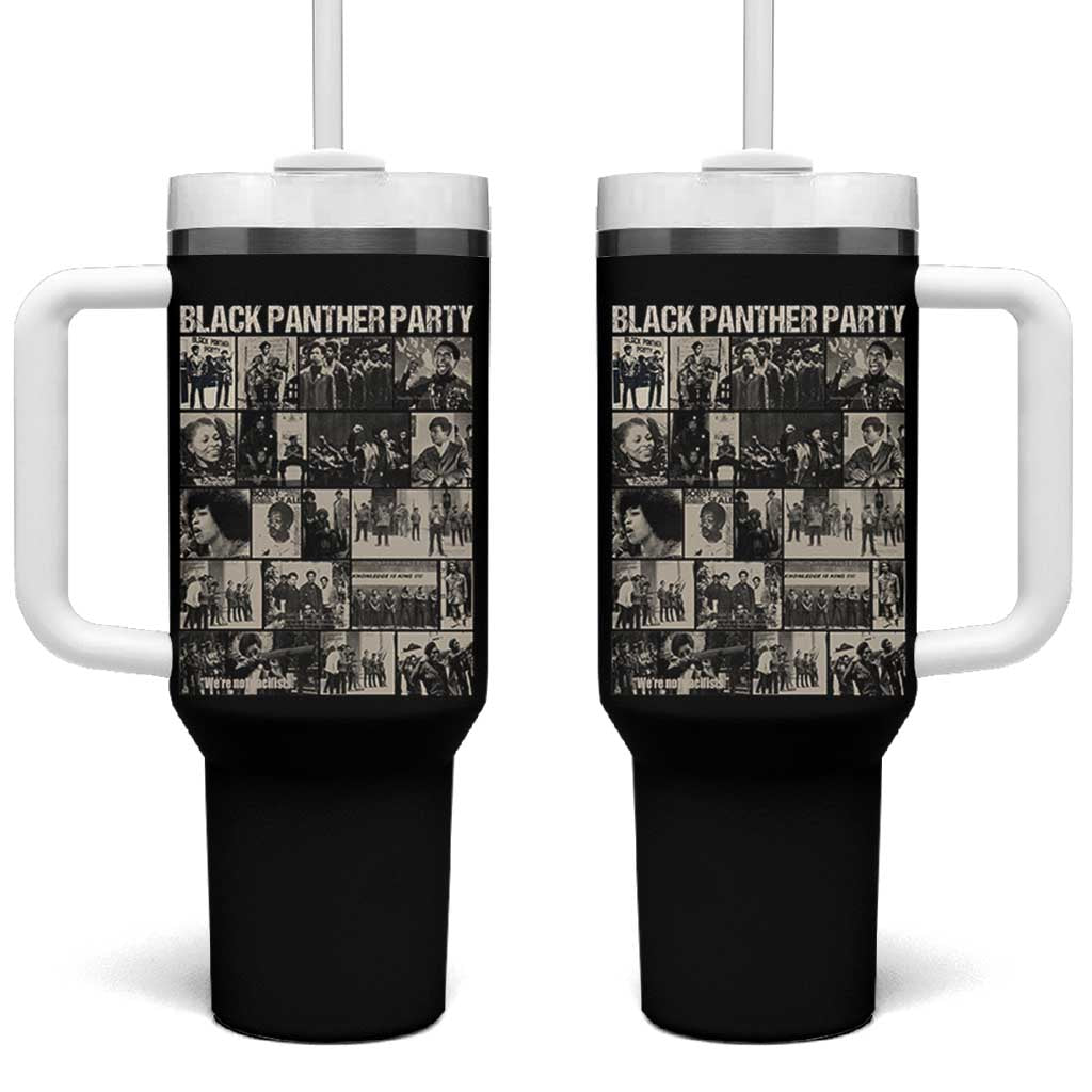 Vintage Black Panther Party Tumbler With Handle Huey P. Newton Bobby Seale Black History Month Juneteenth
