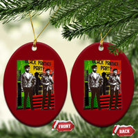 Vintage Black Panther Party Ceramic Ornament Black History Self Defense Huey Newton Bobby Seale - Wonder Print Shop