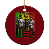 Vintage Black Panther Party Ceramic Ornament Black History Self Defense Huey Newton Bobby Seale - Wonder Print Shop