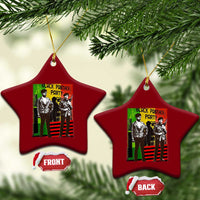 Vintage Black Panther Party Ceramic Ornament Black History Self Defense Huey Newton Bobby Seale - Wonder Print Shop