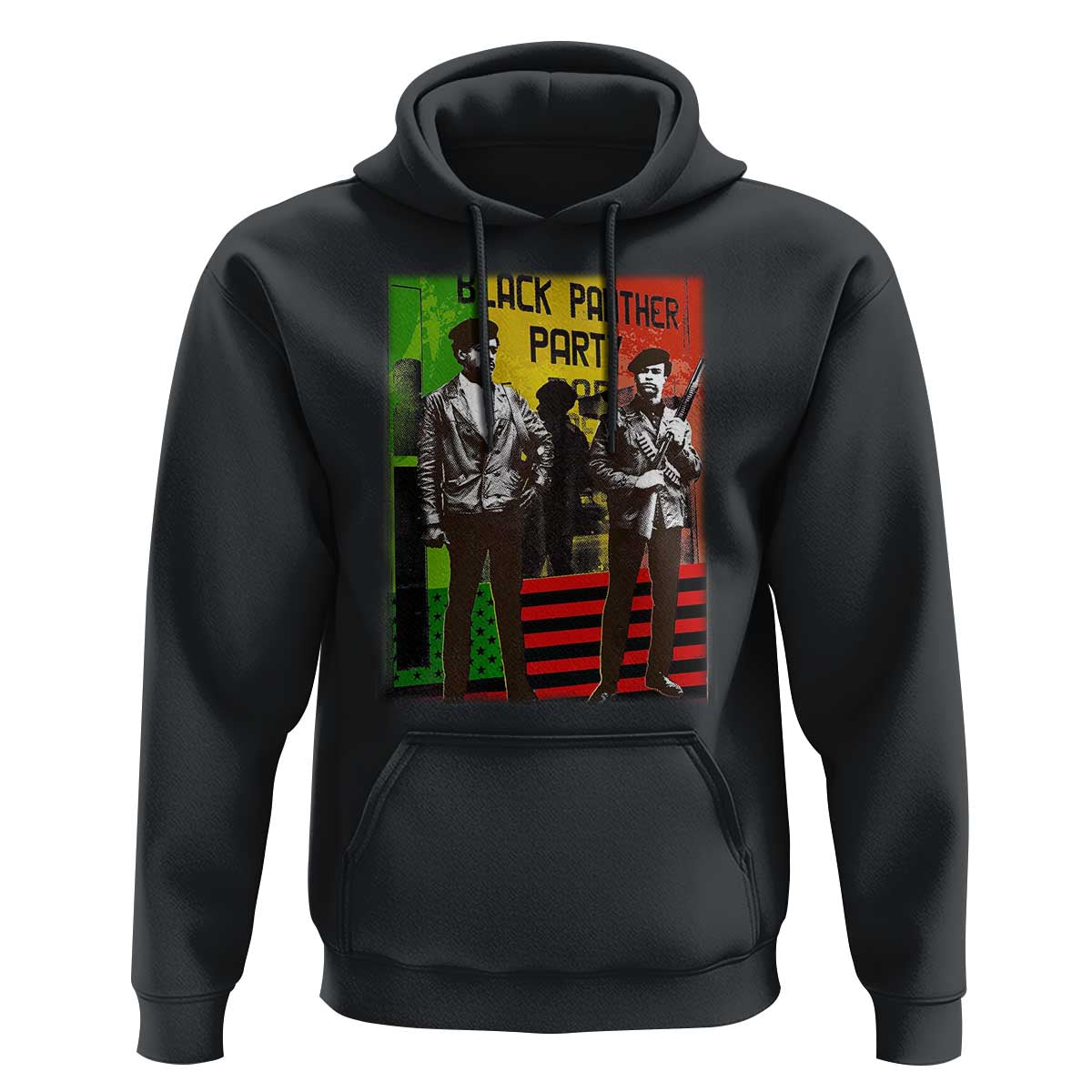 Vintage Black Panther Party Hoodie Black History Self Defense Huey Newton Bobby Seale
