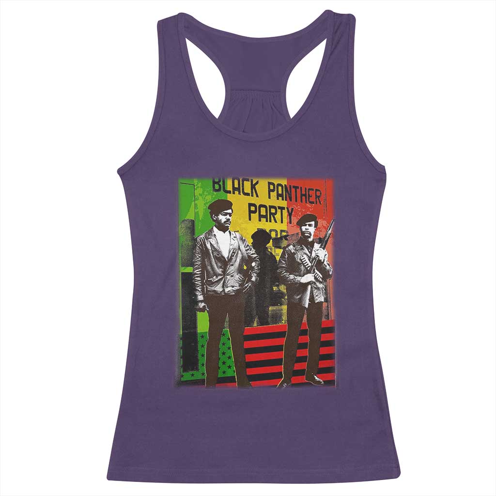 Vintage Black Panther Party Racerback Tank Top Black History Self Defense Huey Newton Bobby Seale