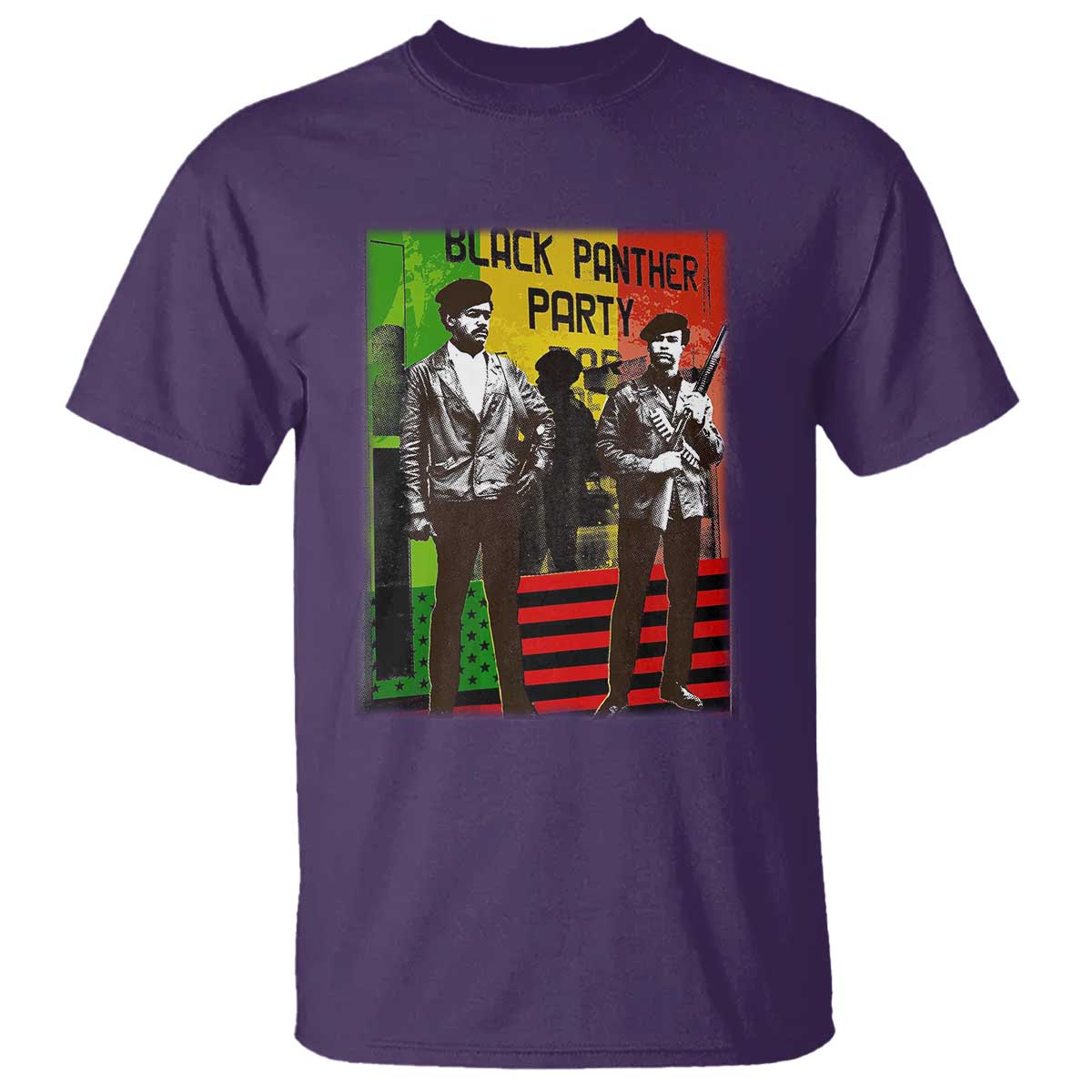 Vintage Black Panther Party T Shirt Black History Self Defense Huey Newton Bobby Seale
