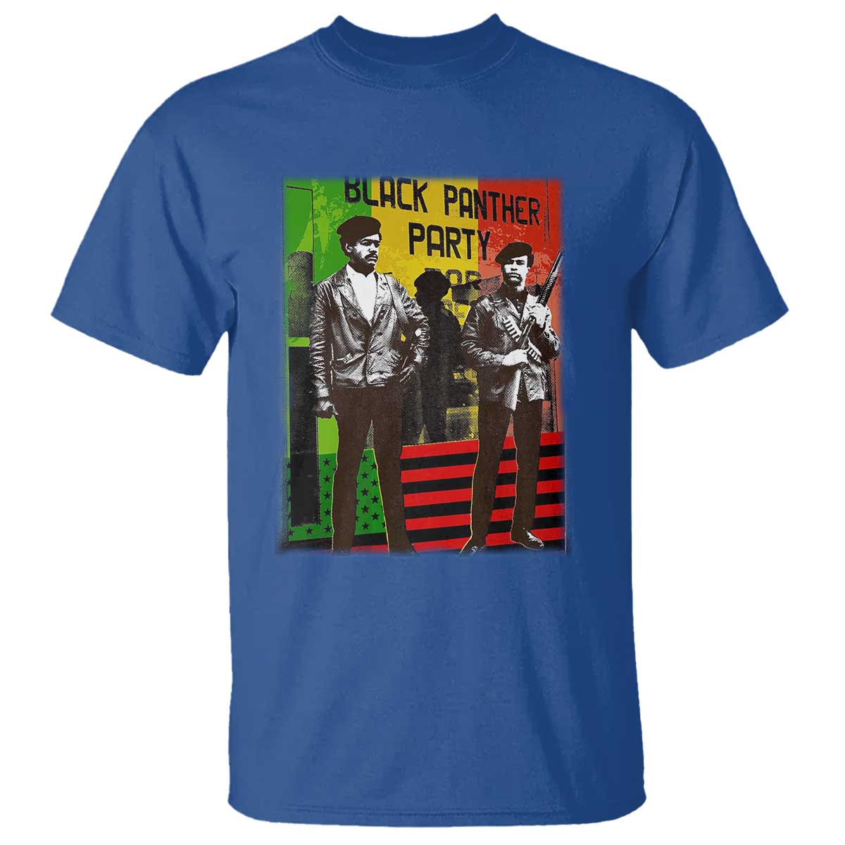 Vintage Black Panther Party T Shirt Black History Self Defense Huey Newton Bobby Seale