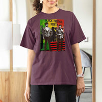 Vintage Black Panther Party T Shirt For Women Black History Self Defense Huey Newton Bobby Seale