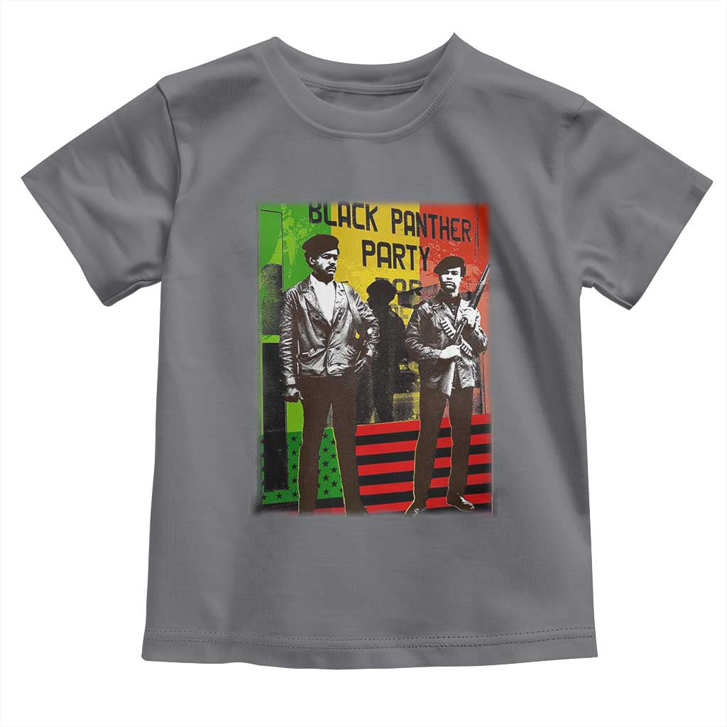 Vintage Black Panther Party Toddler T Shirt Black History Self Defense Huey Newton Bobby Seale