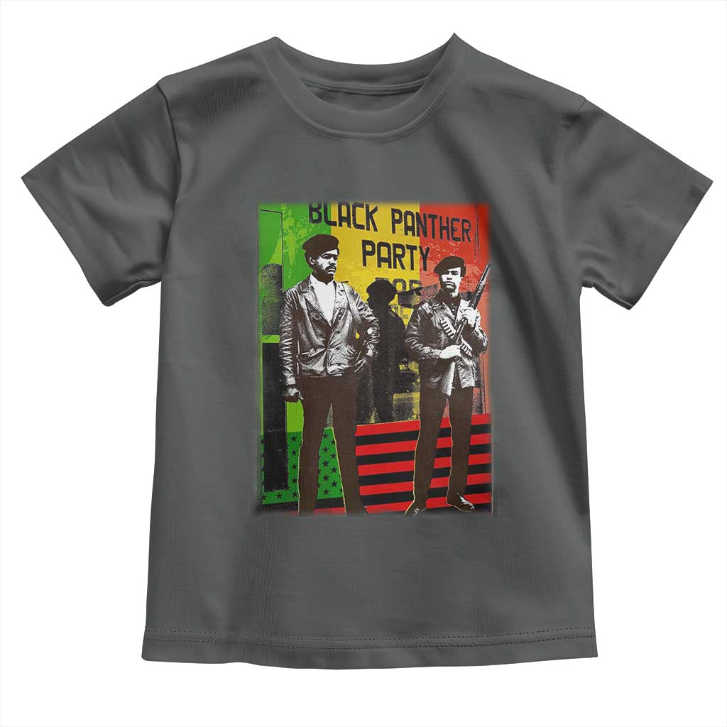 Vintage Black Panther Party Toddler T Shirt Black History Self Defense Huey Newton Bobby Seale