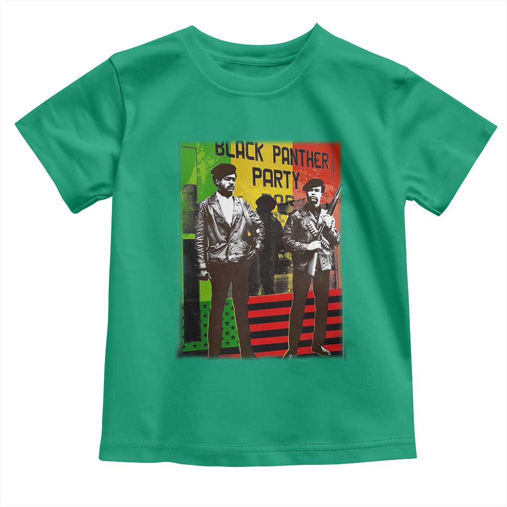 Vintage Black Panther Party Toddler T Shirt Black History Self Defense Huey Newton Bobby Seale
