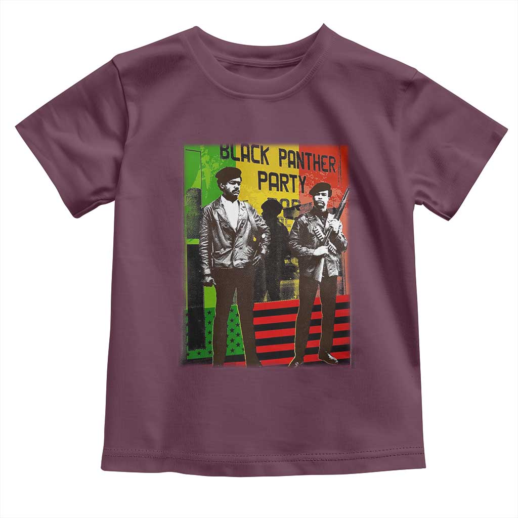 Vintage Black Panther Party Toddler T Shirt Black History Self Defense Huey Newton Bobby Seale
