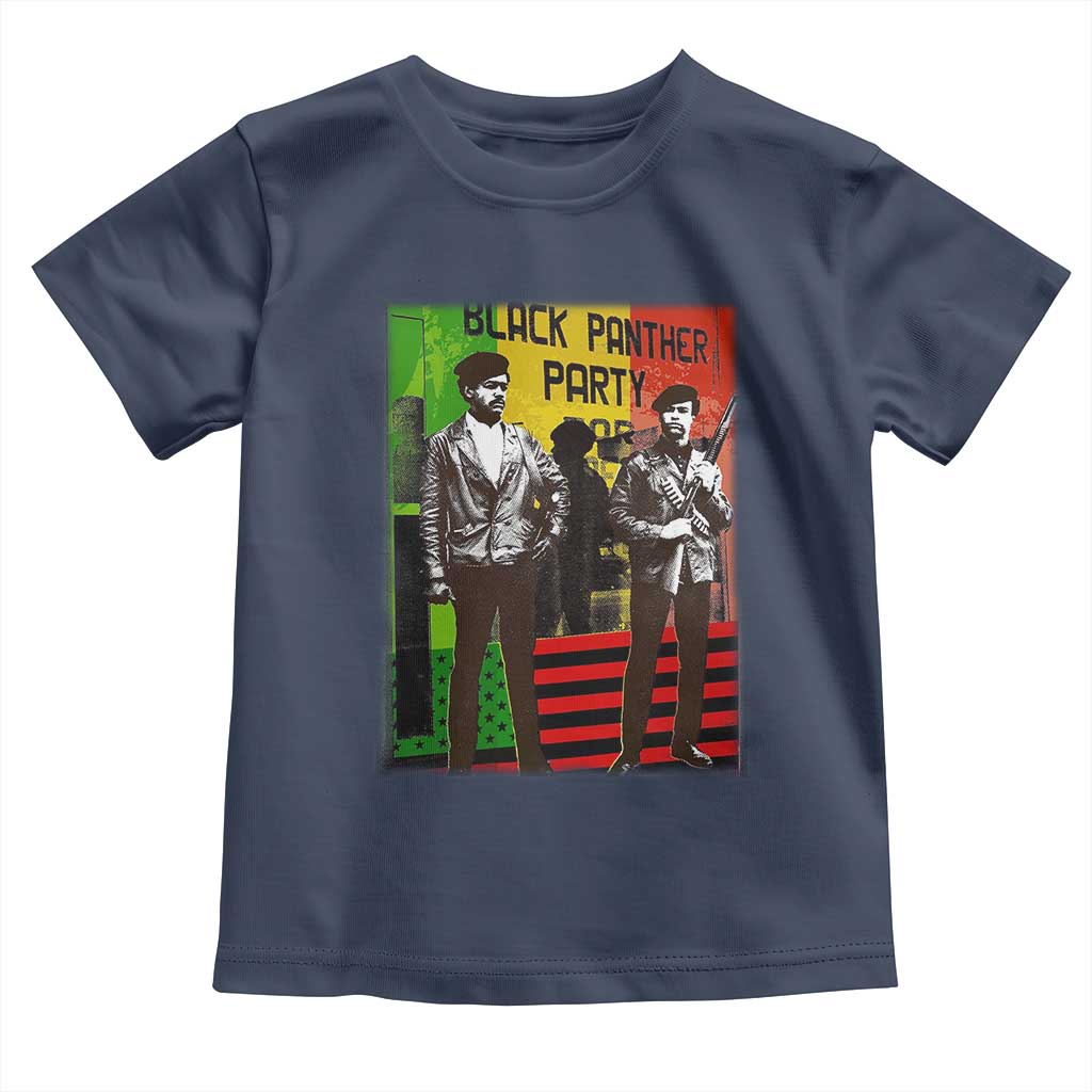 Vintage Black Panther Party Toddler T Shirt Black History Self Defense Huey Newton Bobby Seale
