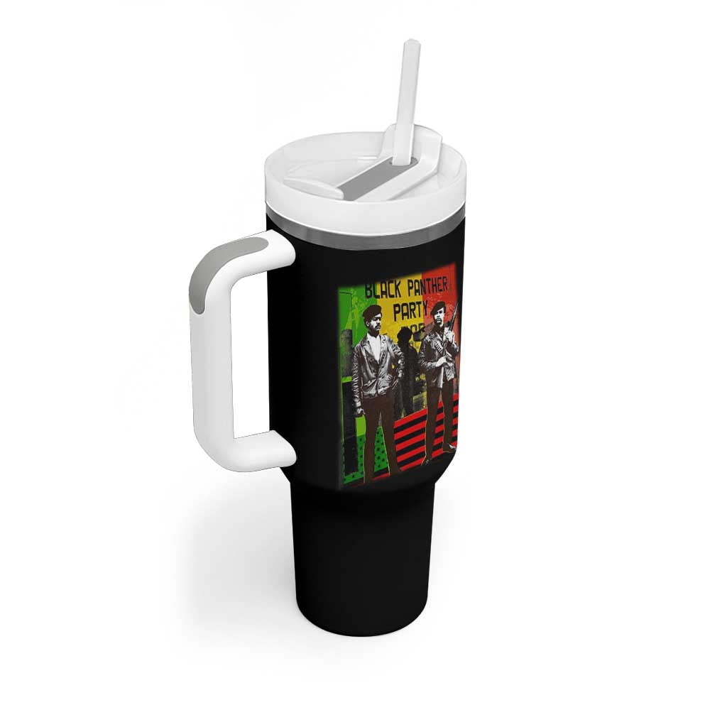 Vintage Black Panther Party Tumbler With Handle Black History Self Defense Huey Newton Bobby Seale