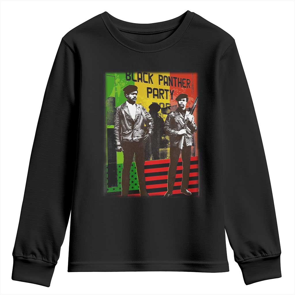 Vintage Black Panther Party Youth Sweatshirt Black History Self Defense Huey Newton Bobby Seale