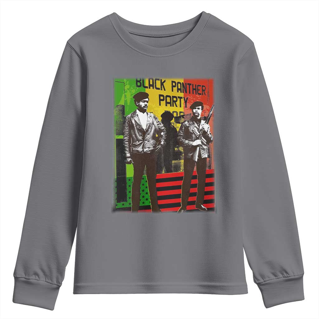 Vintage Black Panther Party Youth Sweatshirt Black History Self Defense Huey Newton Bobby Seale