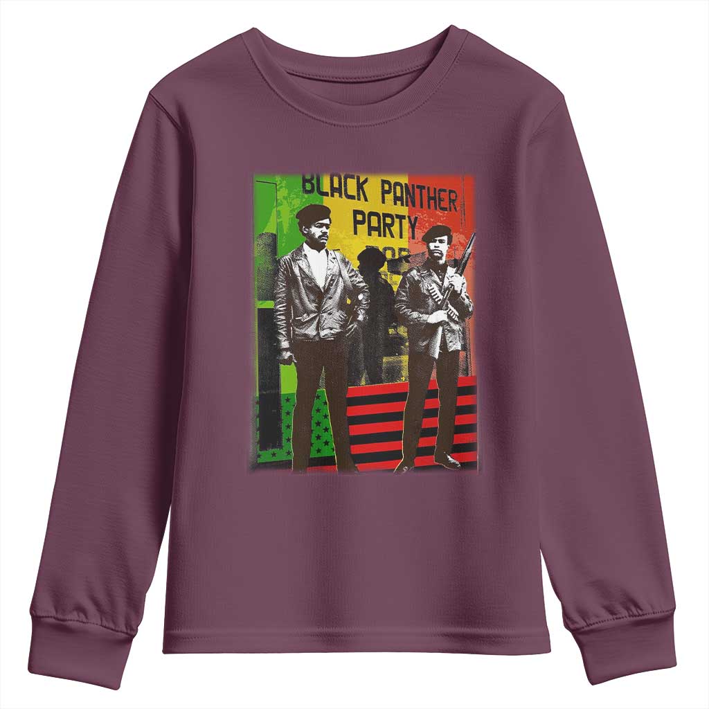 Vintage Black Panther Party Youth Sweatshirt Black History Self Defense Huey Newton Bobby Seale