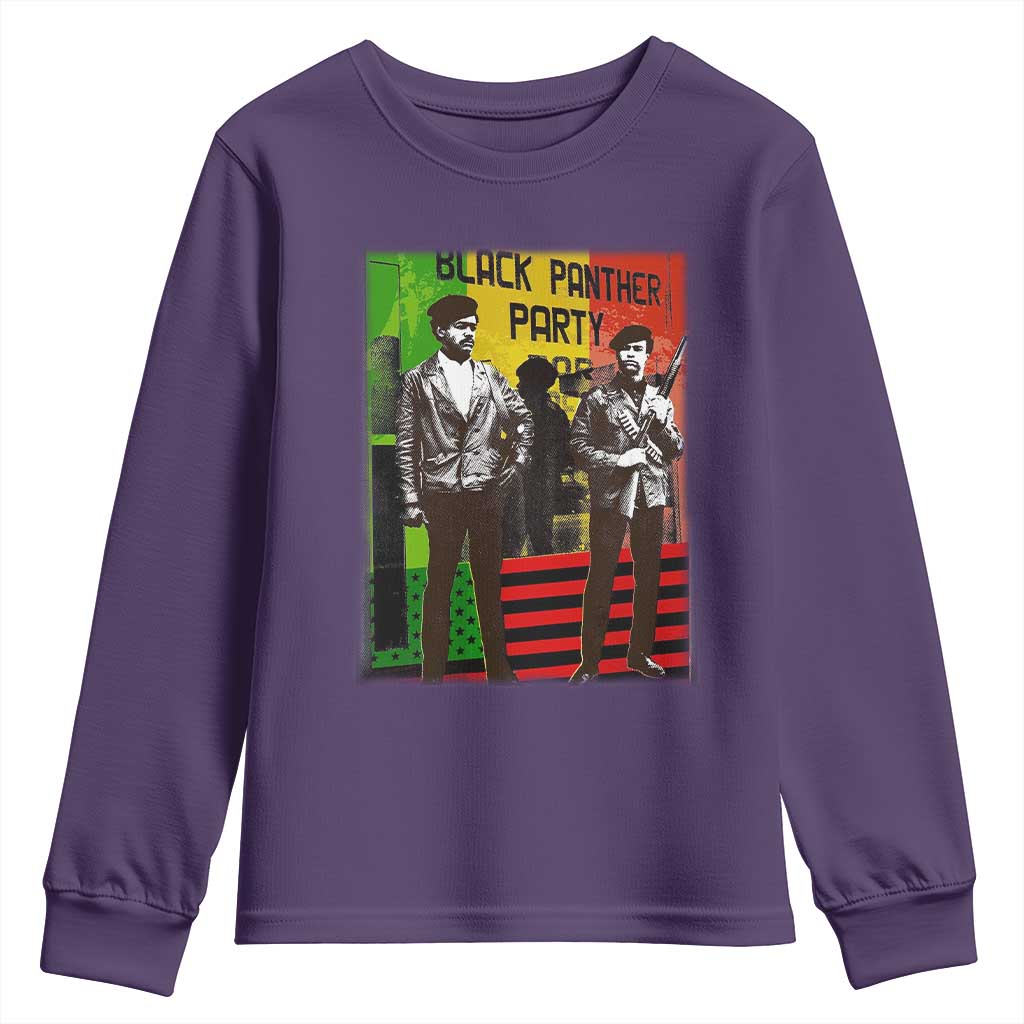 Vintage Black Panther Party Youth Sweatshirt Black History Self Defense Huey Newton Bobby Seale