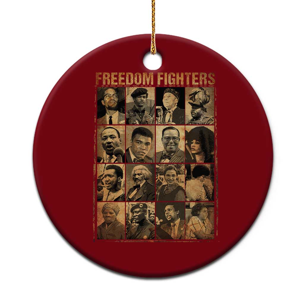 Black Freedom Fighters Ceramic Ornament Huey P. Newton Bobby Seale Black History Month Juneteenth - Wonder Print Shop
