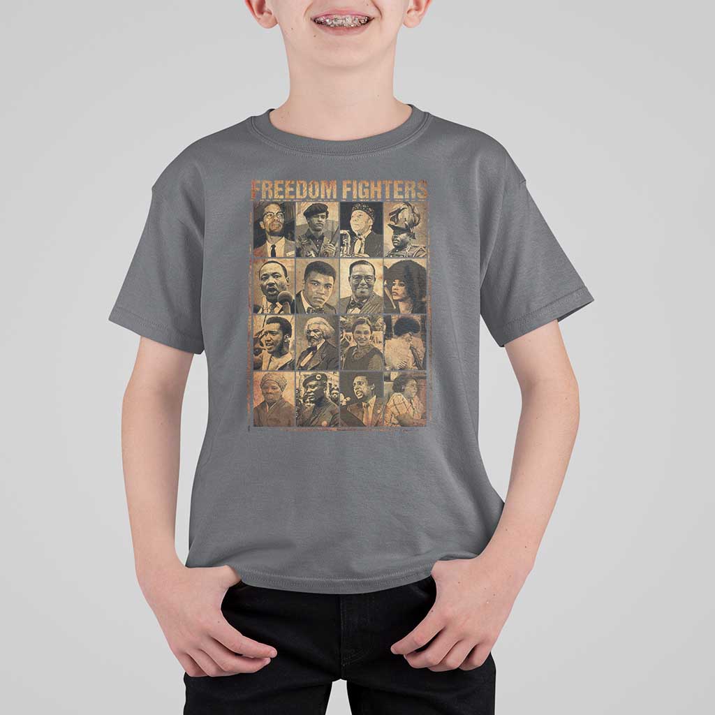 Black Freedom Fighters T Shirt For Kid Huey P. Newton Bobby Seale Black History Month Juneteenth