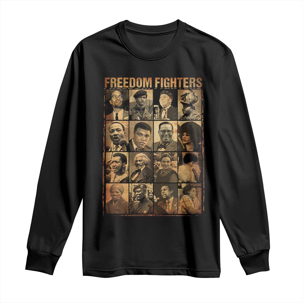 Black Freedom Fighters Long Sleeve Shirt Huey P. Newton Bobby Seale Black History Month Juneteenth