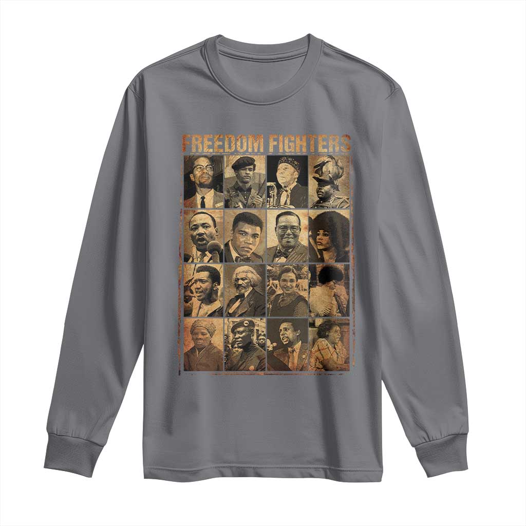 Black Freedom Fighters Long Sleeve Shirt Huey P. Newton Bobby Seale Black History Month Juneteenth