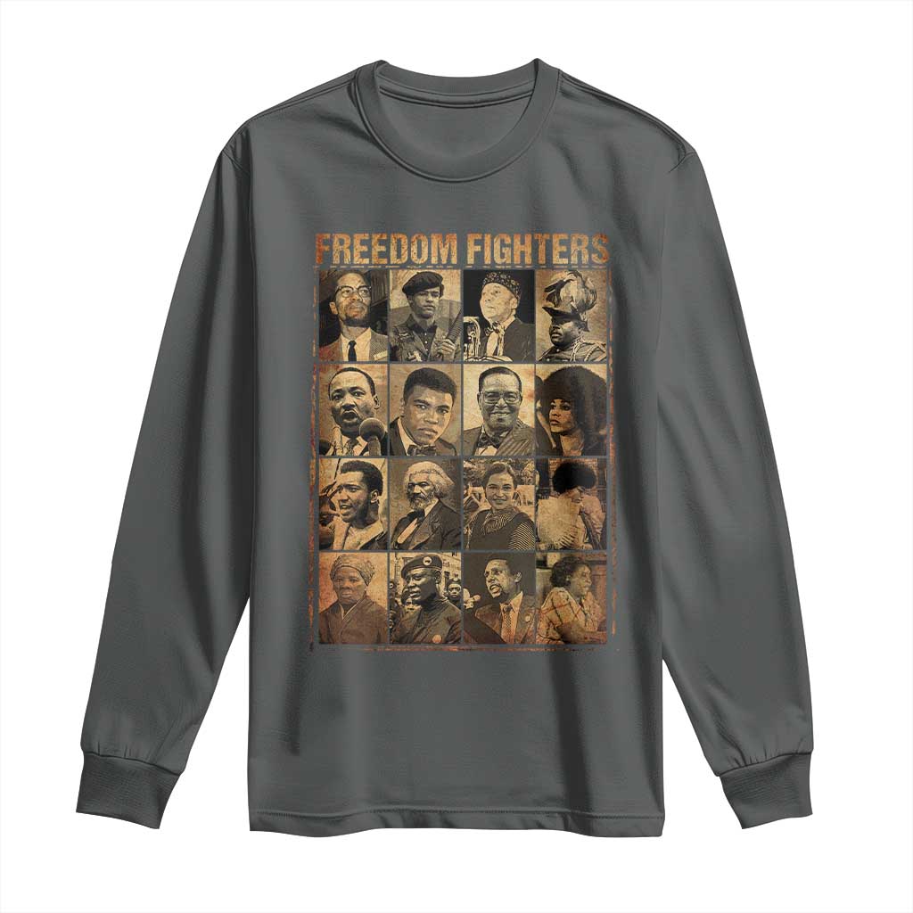 Black Freedom Fighters Long Sleeve Shirt Huey P. Newton Bobby Seale Black History Month Juneteenth