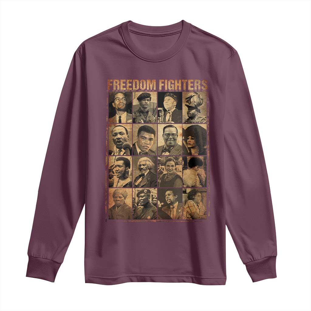 Black Freedom Fighters Long Sleeve Shirt Huey P. Newton Bobby Seale Black History Month Juneteenth