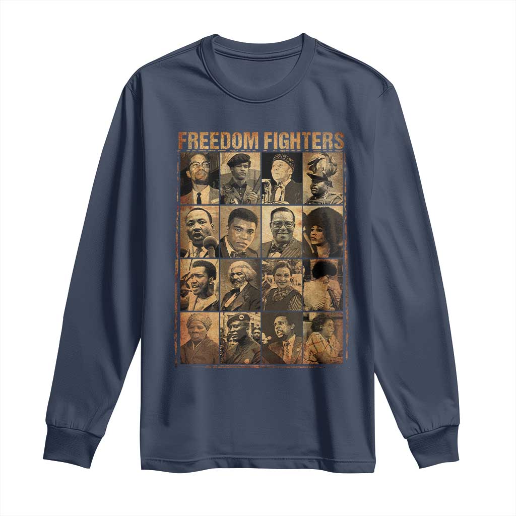 Black Freedom Fighters Long Sleeve Shirt Huey P. Newton Bobby Seale Black History Month Juneteenth