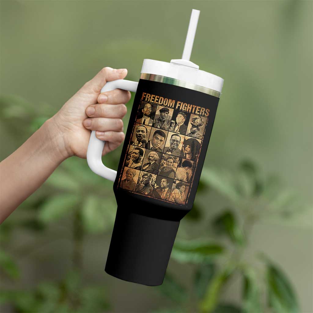 Black Freedom Fighters Tumbler With Handle Huey P. Newton Bobby Seale Black History Month Juneteenth