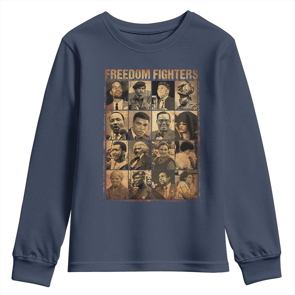 Black Freedom Fighters Youth Sweatshirt Huey P. Newton Bobby Seale Black History Month Juneteenth