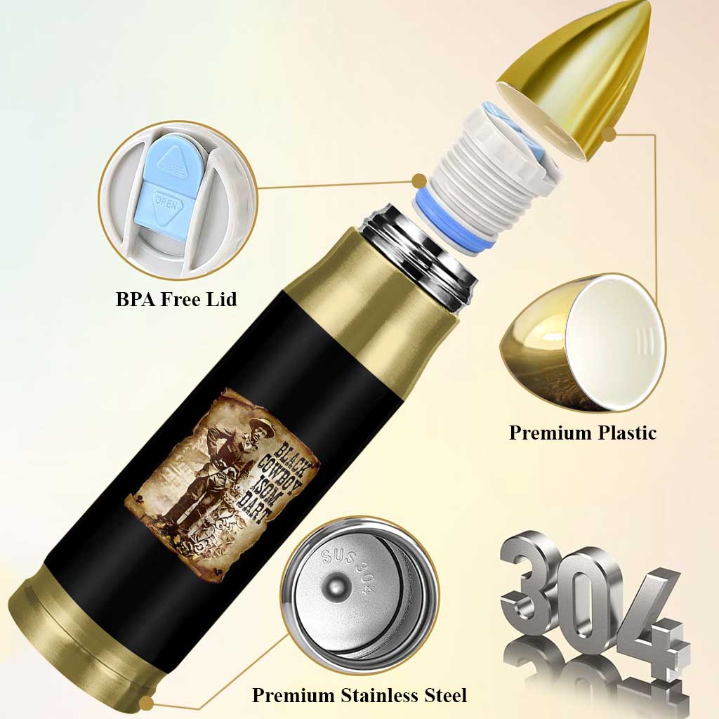 Black Cowboy Isom Dart Bullet Tumbler African American Cowboys Black History