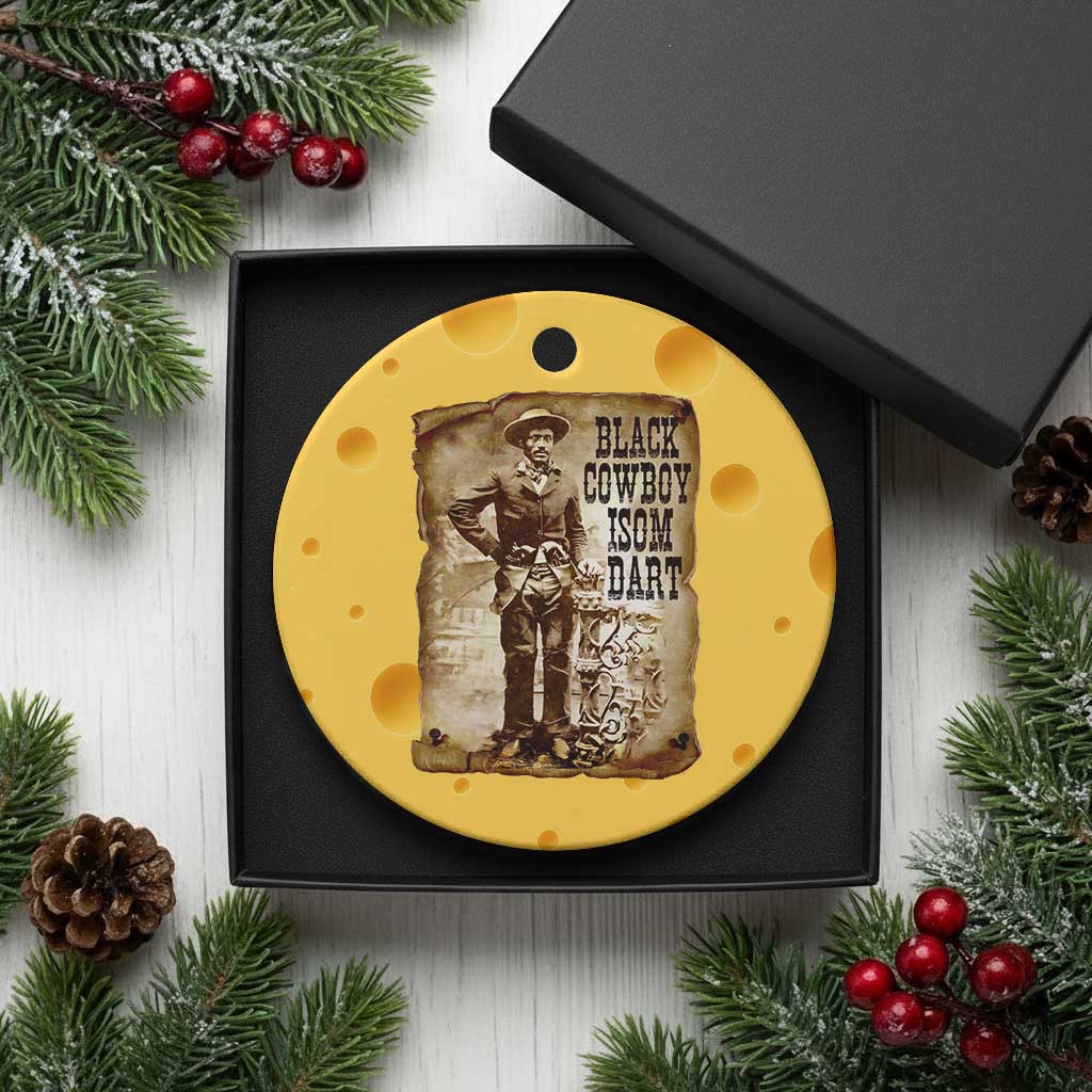 Black Cowboy Isom Dart Ceramic Ornament African American Cowboys Black History - Wonder Print Shop