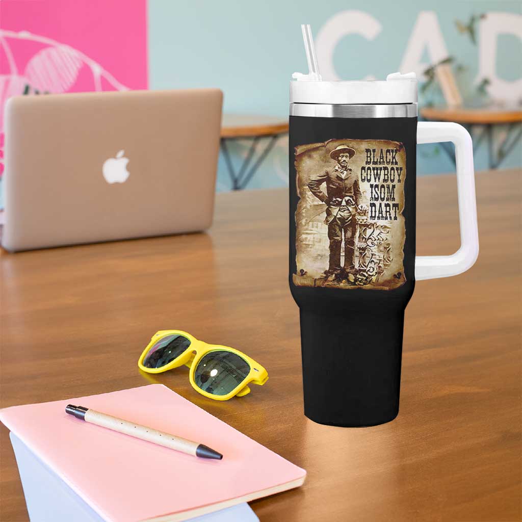 Black Cowboy Isom Dart Tumbler With Handle African American Cowboys Black History