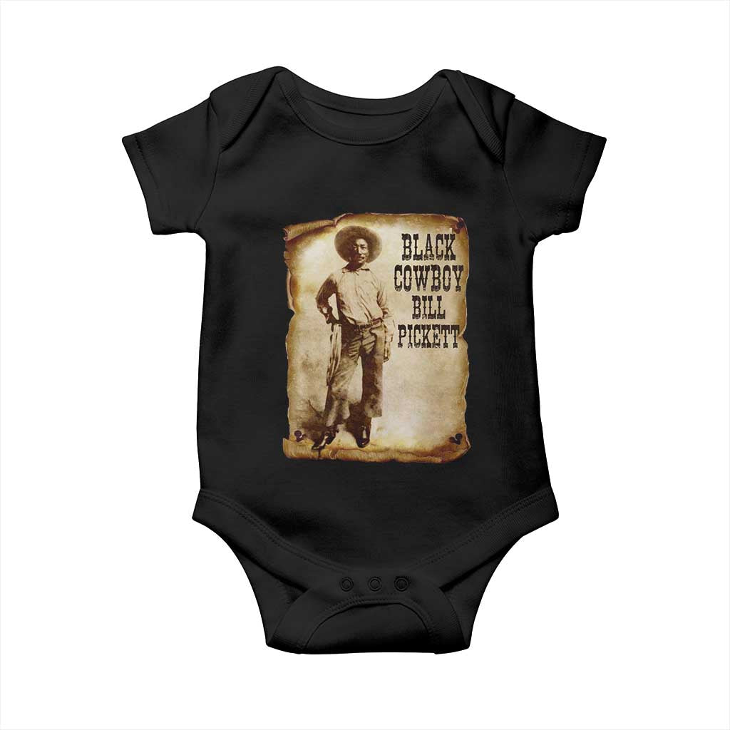 Black Cowboy Bill Pickett Baby Onesie African American Cowboys Black History